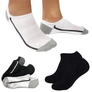 12 Pairs Invisible No Show Ankle Socks Nonslip Low Cut Breathable 9-11 Men Woman
