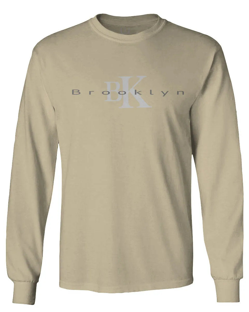 BK Brooklyn Street WEAR NYC New York Cool Fonts mens Long sleeve t shirt