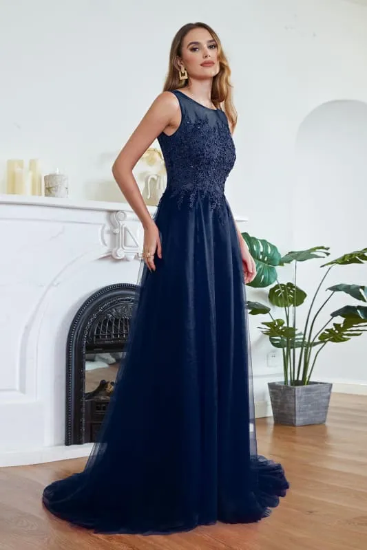Charming Off-the-Shoulder Tulle Lace Appliques Mermaid Evening Gowns