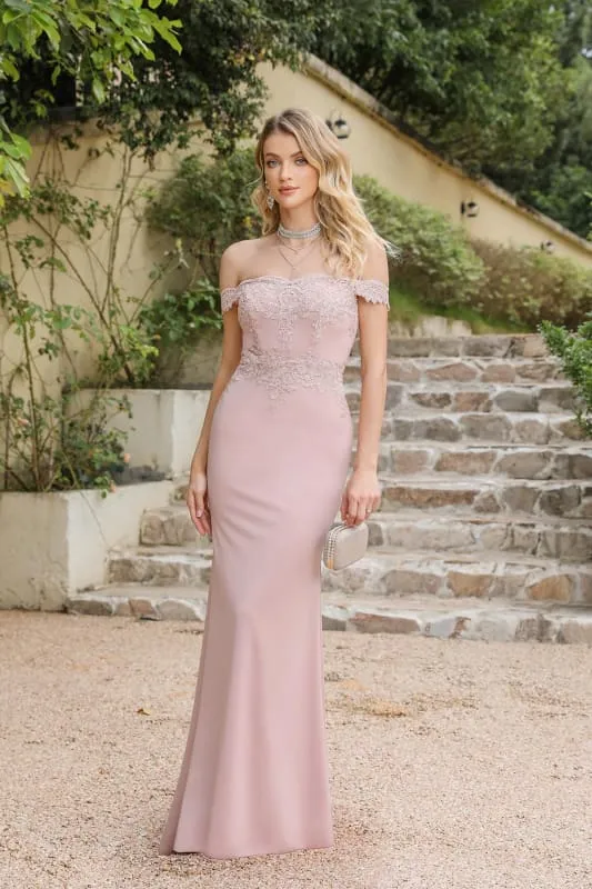 Charming Off-the-Shoulder Tulle Lace Appliques Mermaid Evening Gowns