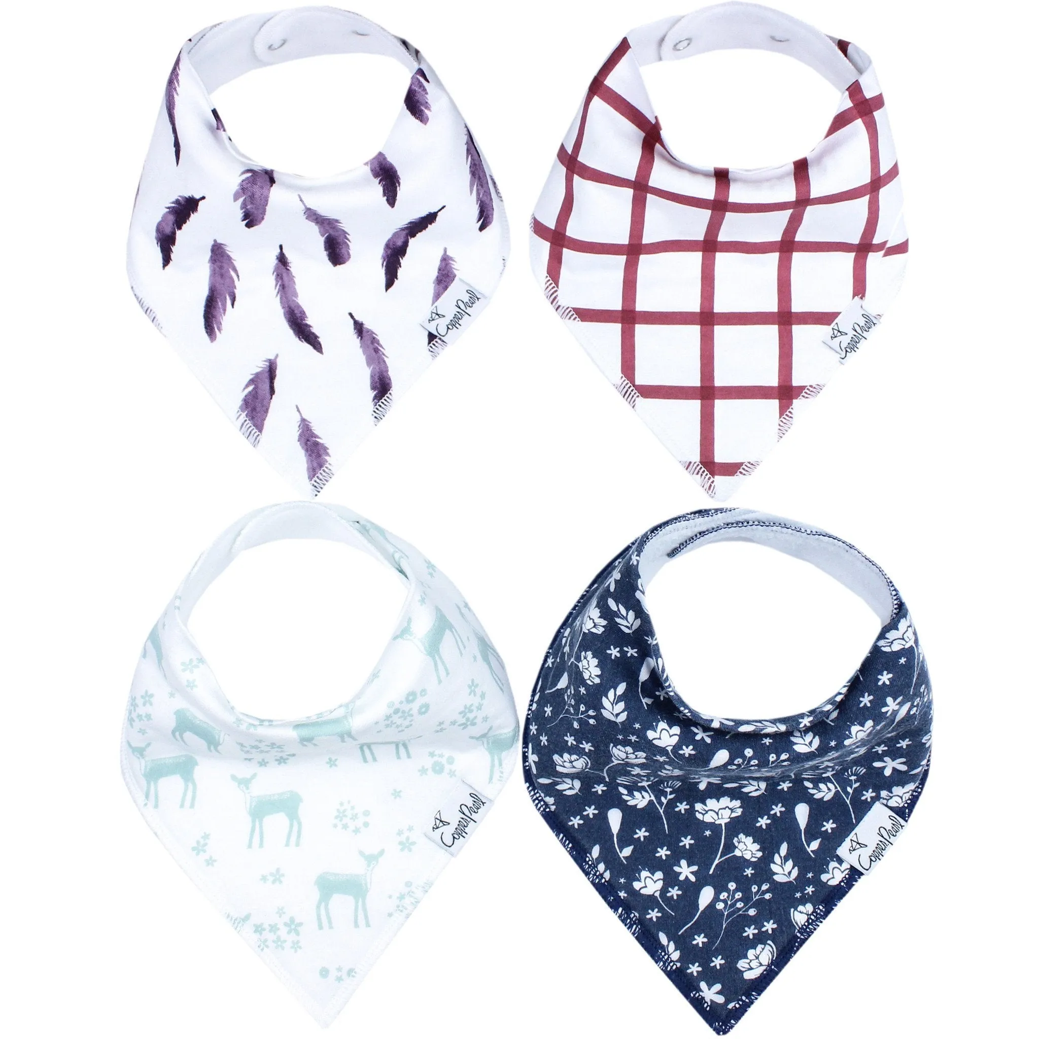 Copper Pearl Baby Bandana Bibs | Fawn