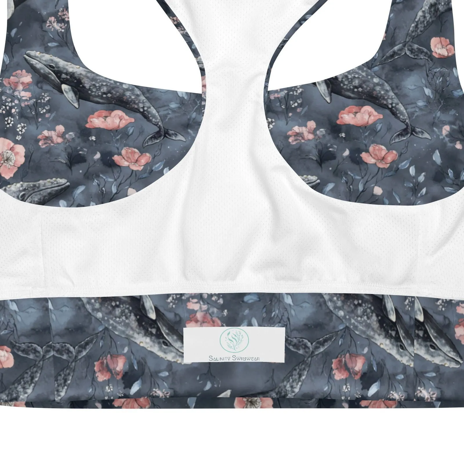 Dusky Gray Whale Eco Sports Bra Top