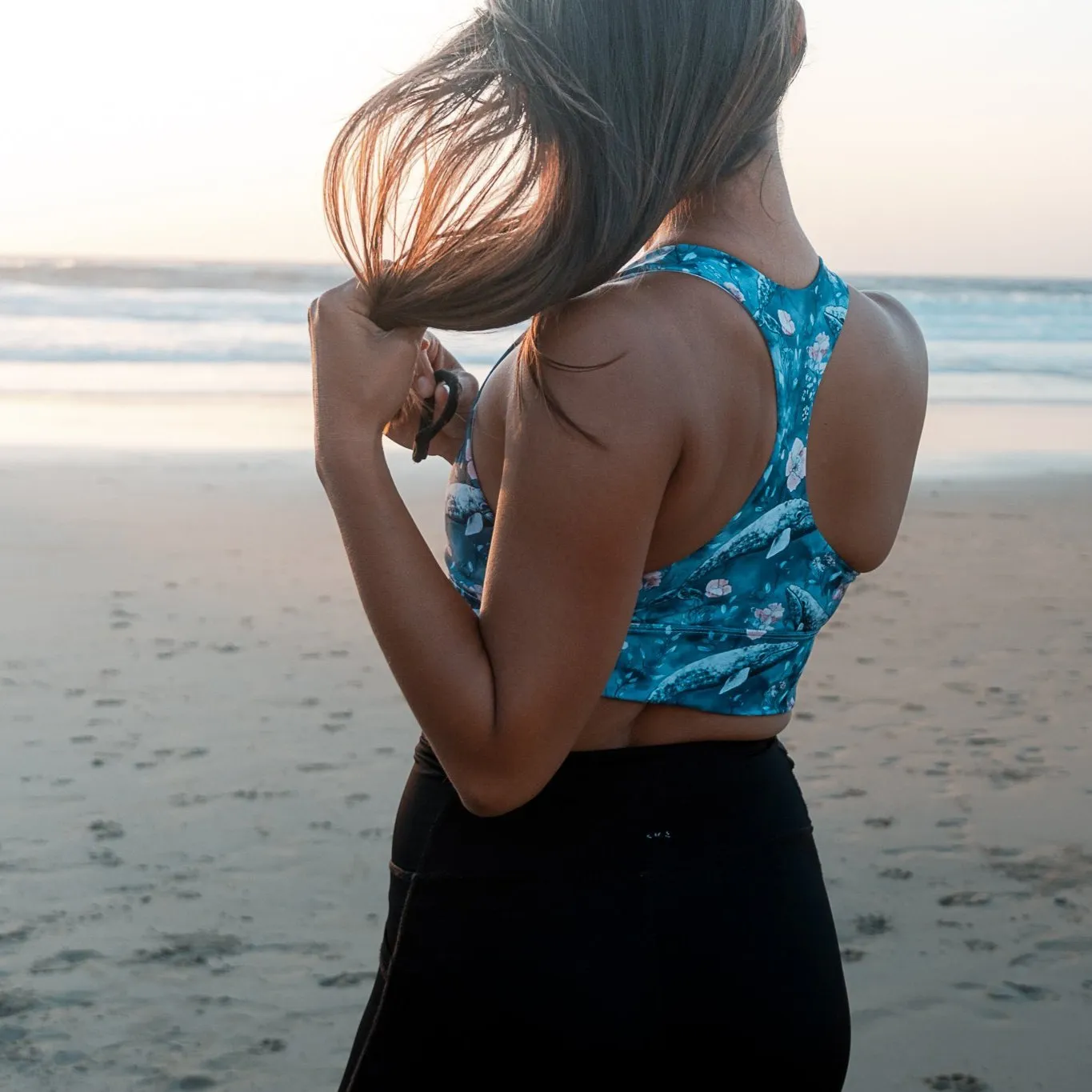 Dusky Gray Whale Eco Sports Bra Top