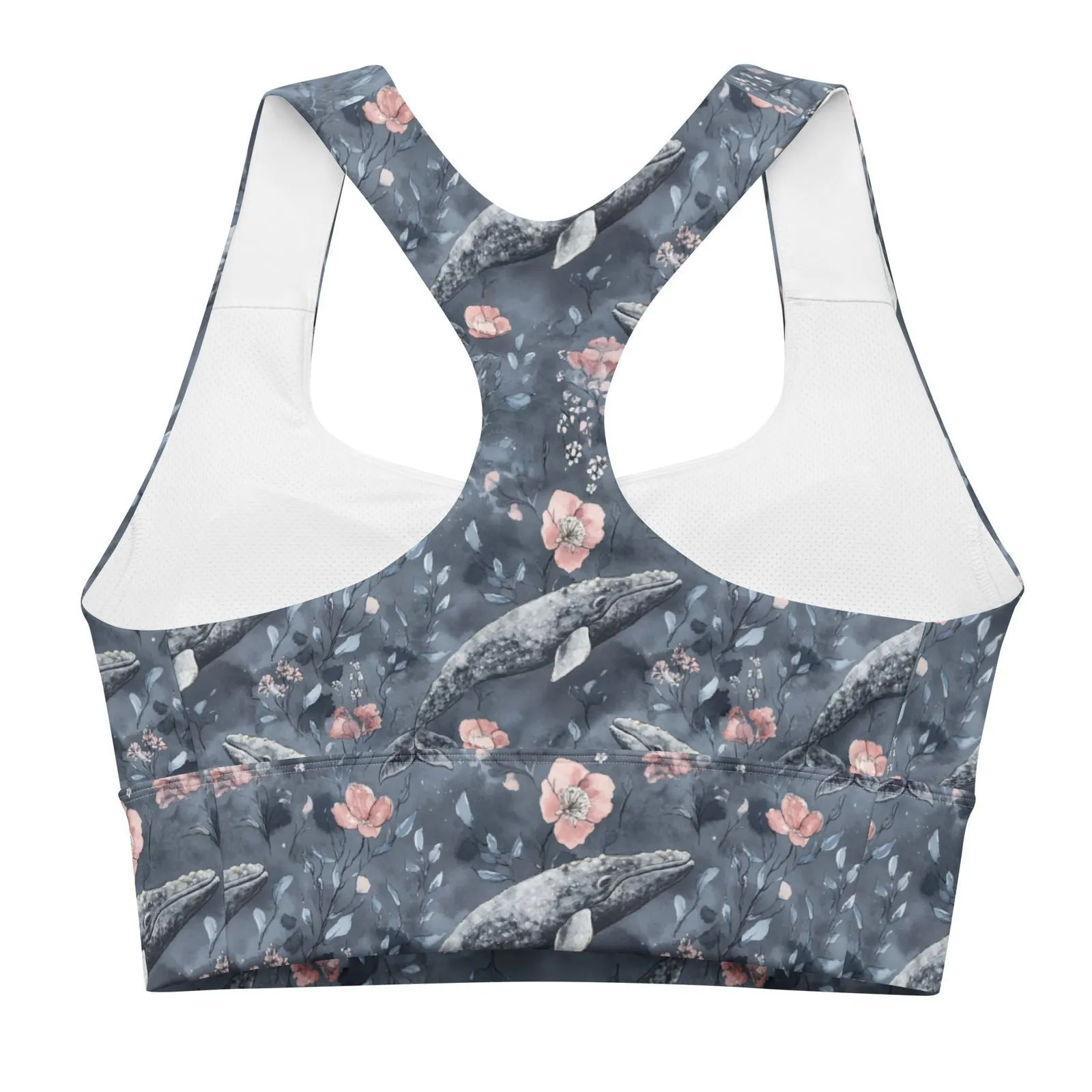 Dusky Gray Whale Eco Sports Bra Top