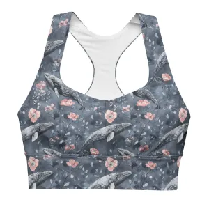 Dusky Gray Whale Eco Sports Bra Top