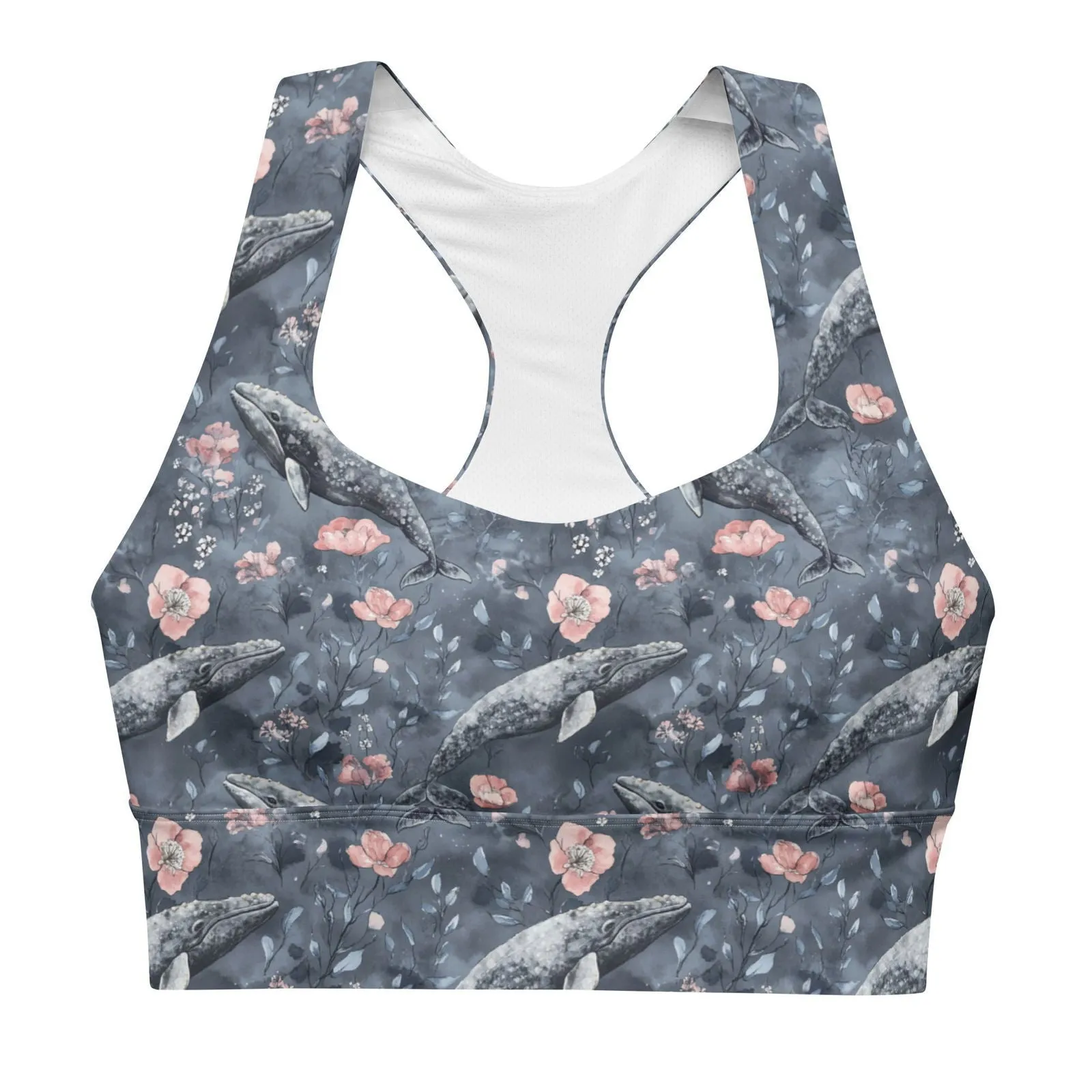 Dusky Gray Whale Eco Sports Bra Top