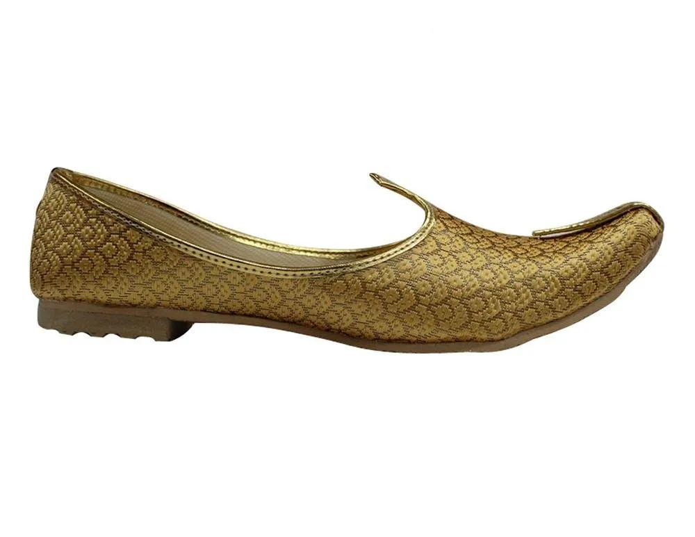 Gold Punjabi Jutti for Mens Sherwani Shoes for Men Bridal Jutti Men mojaris for Men