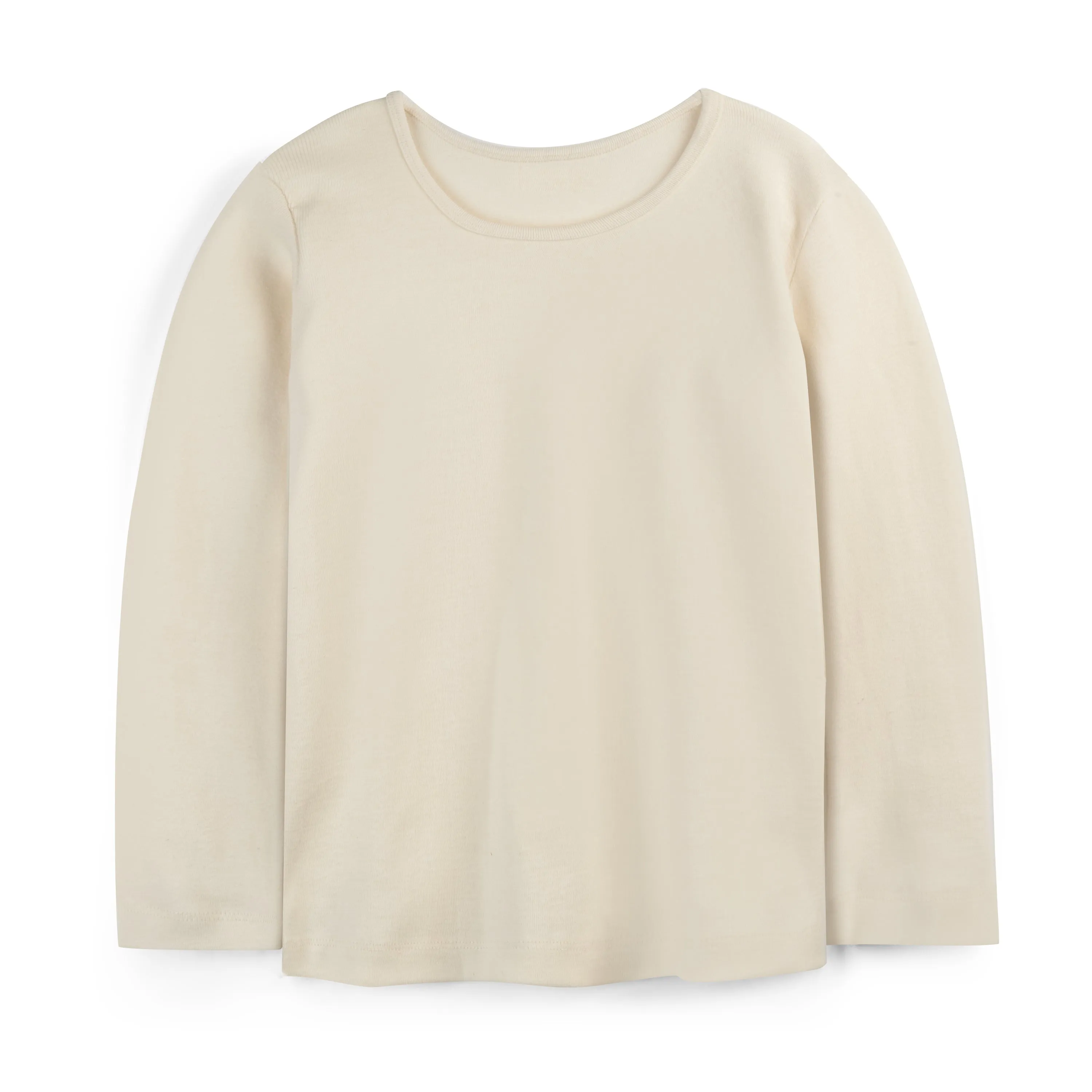 Organic Cotton Kids Rib Knit Long Sleeve Tee