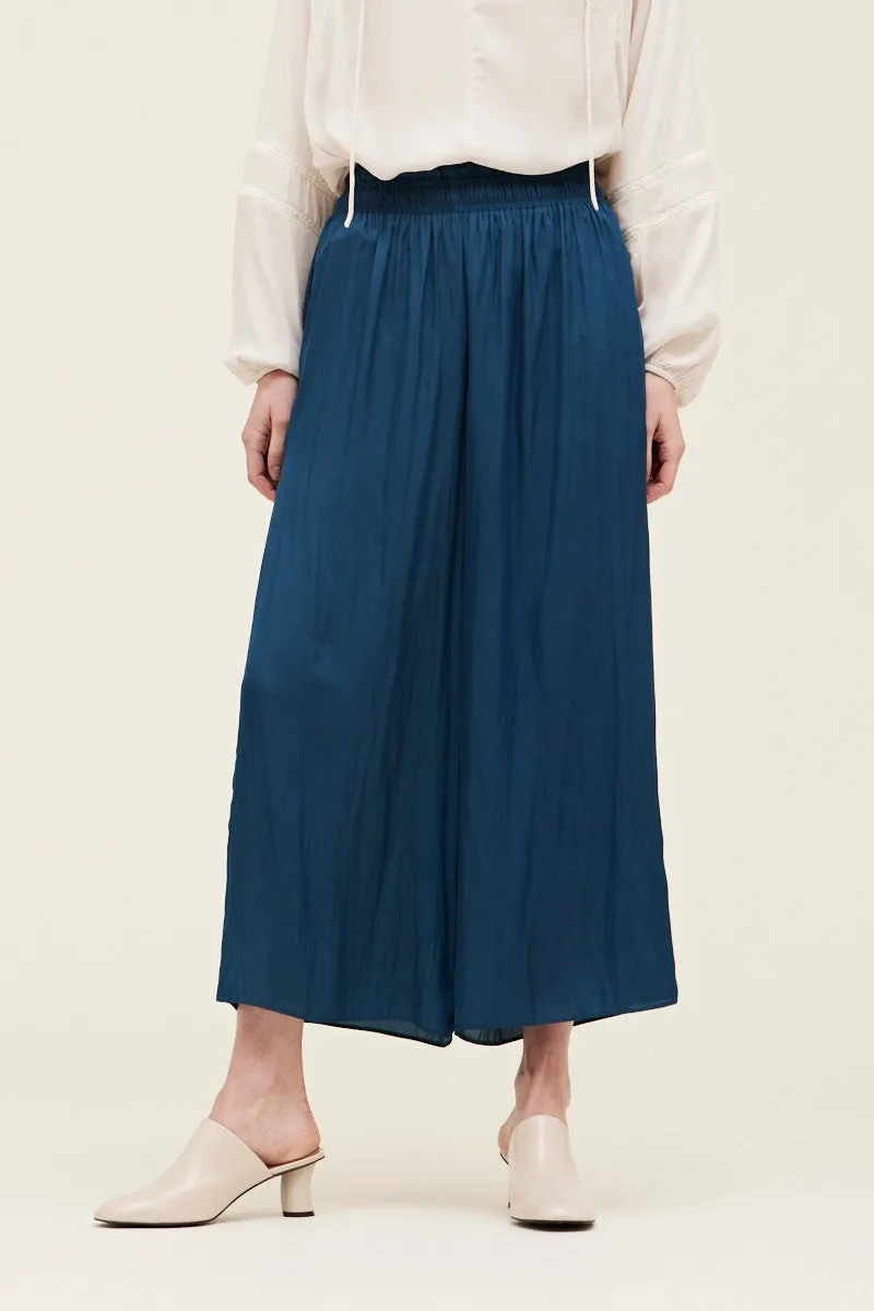Smocked Waist Wide Leg Pants