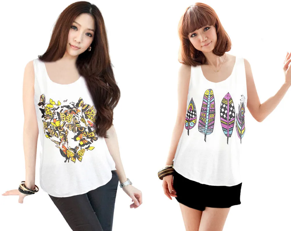 Womens Casual Fashion Tank Top with Graphics Lot of 50